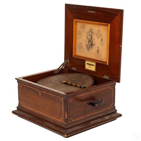 grand wood music box with metal disks|antique wooden music boxes.